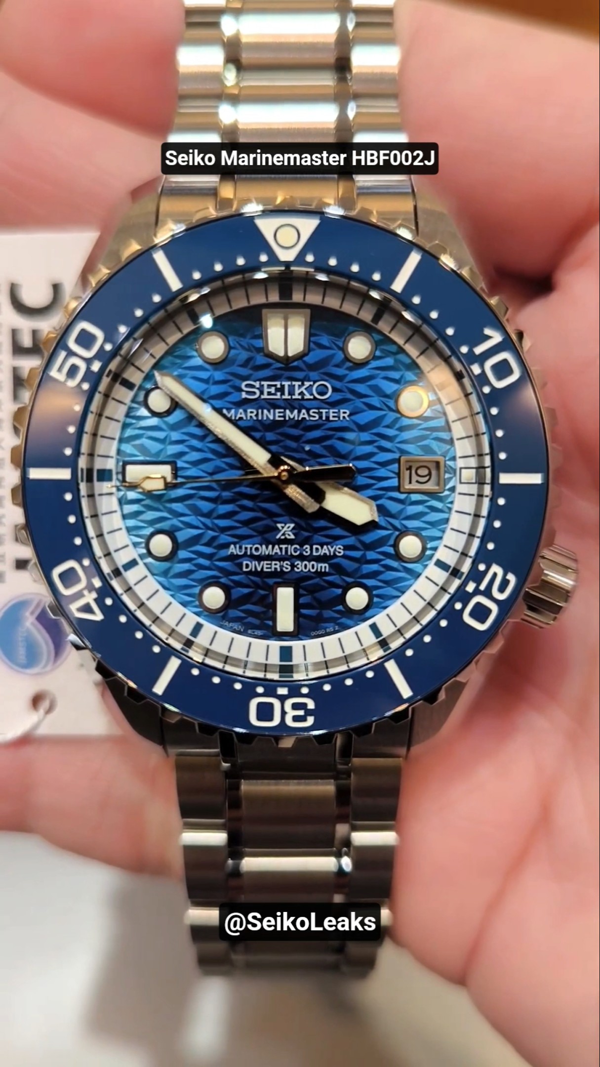 Seiko Prospex Marinemaster HBF002J - YouTube