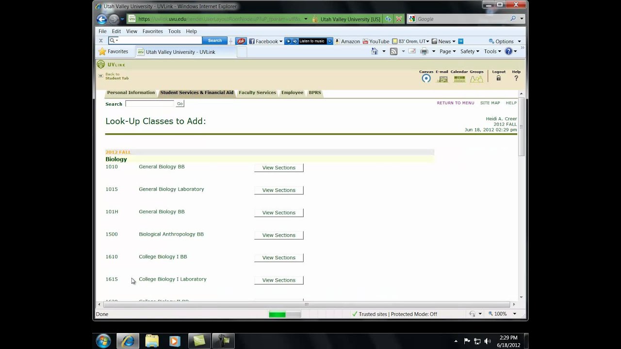 earth science book Registering for Classes at Utah Valley University