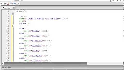 C++ Tutorial 6 - switch-case (and fall through!)