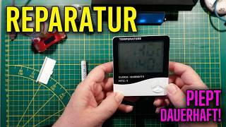 Repair Reparatur HTC 1 Temperature Clock Humidity Luftfeuchte Sensor, Piept dauerhaft, Aufgeschraubt
