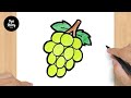 #669 How to Draw a Grapes - Easy Drawing Tutorial