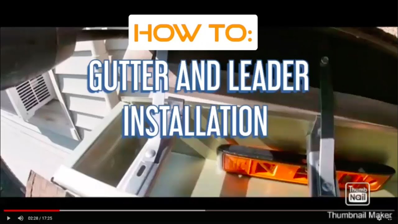 HOW TO INSTALL A HOUSE GUTTER AND DOWNSPOUT - YouTube