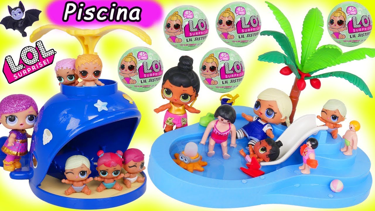 Muñecas LOL van a la piscina y encuentran un sorpresa - Trajes de baño DIY  para las L.O.L. Suprise - YouTube