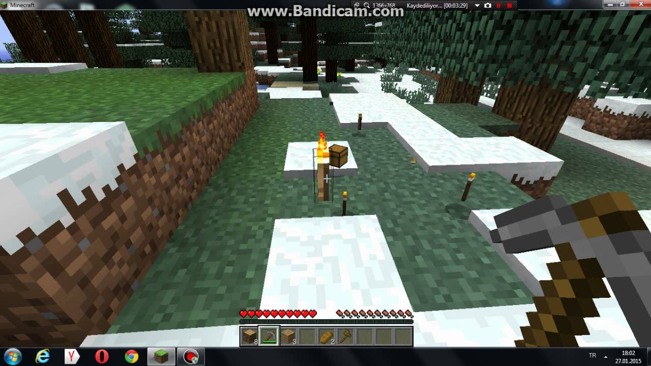 minecraft bölüm 1 ev yapmak için malzememler YouTube