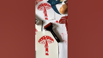 Home Printmaking - Printmaking without a press! - Lino Printing Tutorial - #printmaking