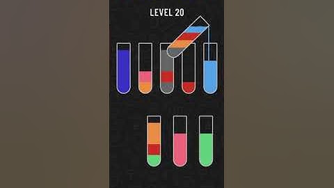 Water sort puzzle level 20 | Watercolor sort level 20 #shorts #watersortpuzzle