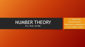 (Lecture 1) Divisibility: Number Theory