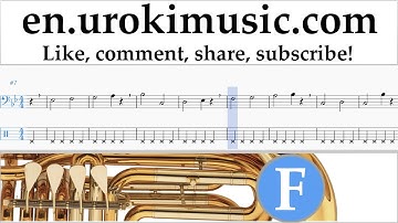 How to Play Tuba Major Lazer & DJ Snake - Lean On Tabs Part#1 exercises, scales um-i352