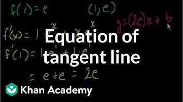 Equation of a tangent line | Taking derivatives | Differential Calculus | Khan Academy