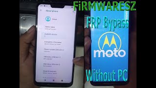 Moto G7 Power (Android 9) FRP Bypass Without PC by FirmwaresZ.........
