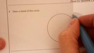 Labelling a circle ⭕. Foundation New GCSE (9-1) Calculator Exam Question
