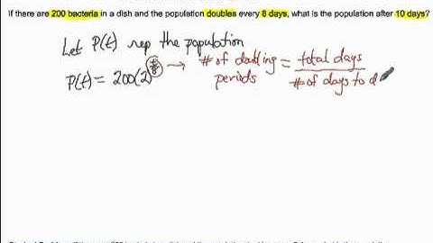 Applications Involving an Exponential Model - Example 1