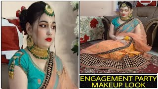 Makeup Look In Lehenga | How To Do Engagement Makeup | Engagement Makeup Look | Makeup Hack