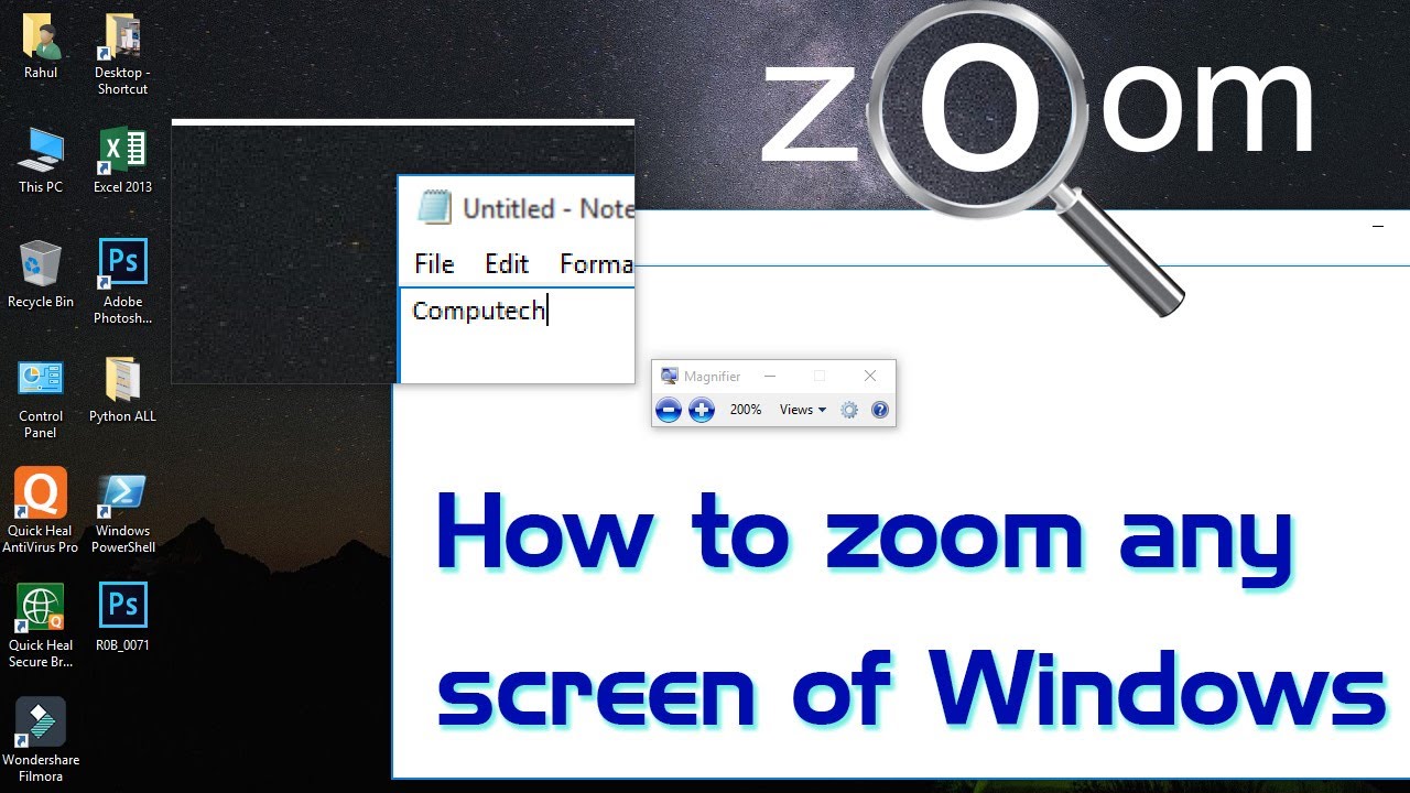 How to magnify or zoom any screen of Windows PC Tips and Tricks video Computech Knowledge
