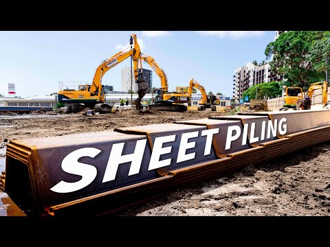 12m Sheet Pile Installation | Meso Solutions | Zetland 2021