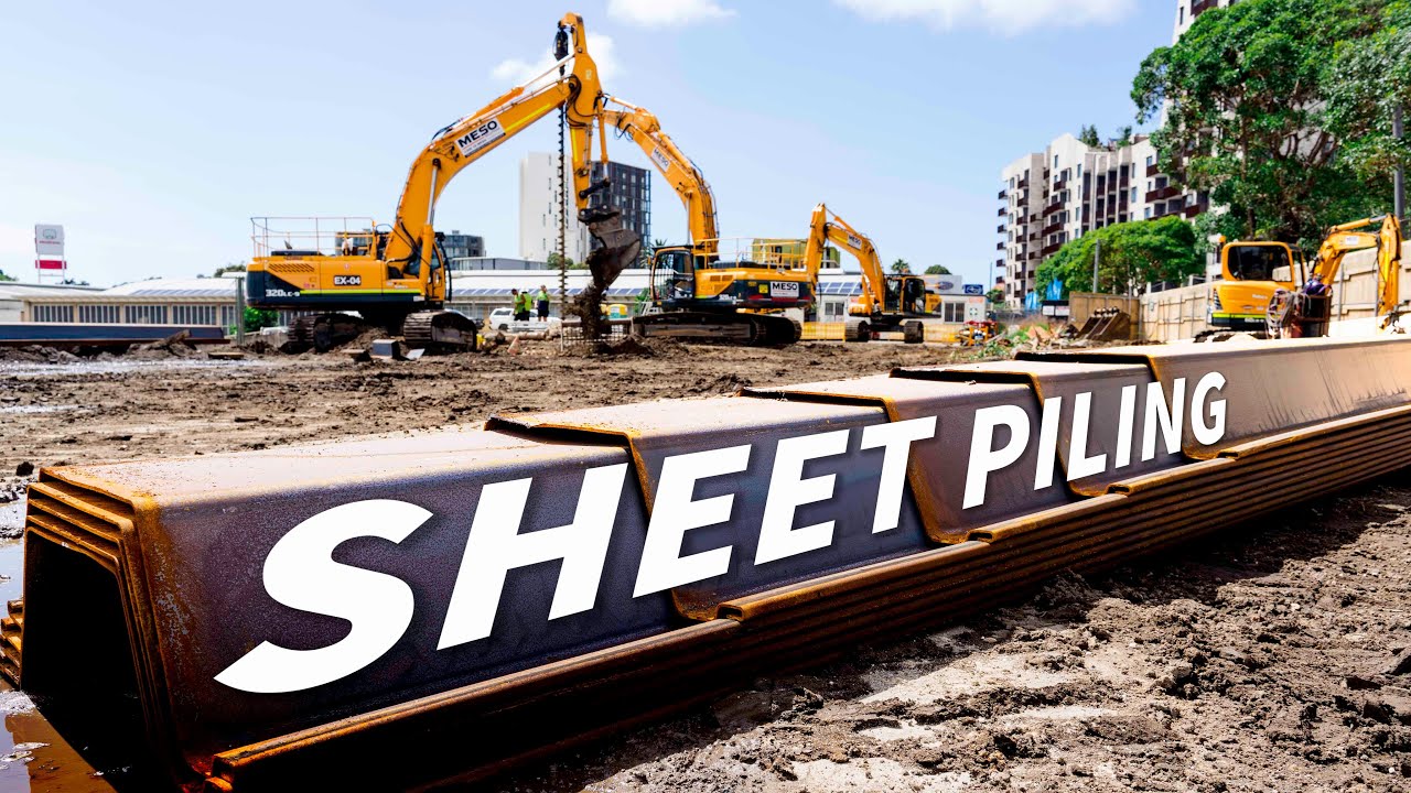12m Sheet Pile Installation | Meso Solutions | Zetland 2021