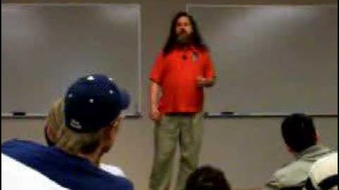 Richard Stallman at UCSD: Freedoms 0 and 1; spyware