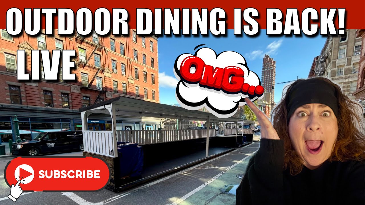 LIVE 🔴 How many Outdoor Dining places are Back? 🍽️ #NYC #life #food