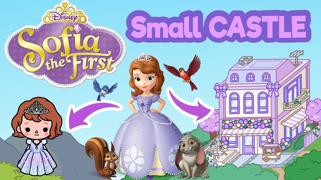 София Первая Маленький Фиолетовый Замок Дом Милая Принцесса Зайчик TOCA BOCA Дизайнер интерьеров ...