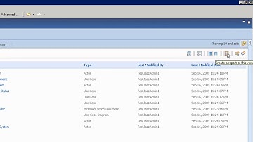 Generating reports of use case and requirement specifications in Rational Requirements Composer