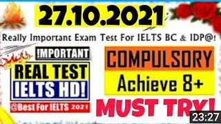 ielts listening practice test with answers | 27 October