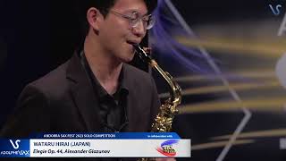 ANDORRA SAX FEST 2023: Wataru Hirai (Hong Kong) plays Elegie Op. 44, Alexander Glazunov