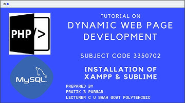 INSTALLATION OF XAMPP & SUBLIME