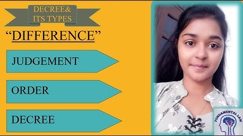 Difference between Judgement, order and Decree| Preliminary decree, Final decree.