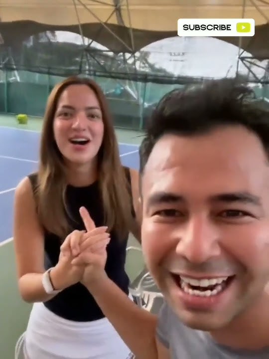Raffi Ahmad & Nia Ramadhani  Tampak Akrab, Nia adalah Lawan Gigi Dalam Tenis Lapangan