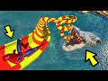 GTA 5 CROCODILE  Water Slides SPIDERMAN  - WATER RAGDOLLS (Euphoria Ragdolls) ep.10