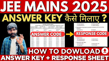 How to match JEE Mains 2025 Answer Key with Response Sheet🤔|How to Download JEE Main 2025 Answer Key