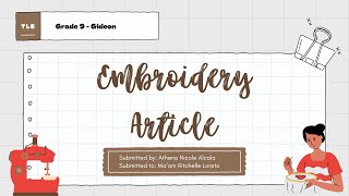 TLE 9 - Embroidery Article (Performance Task)