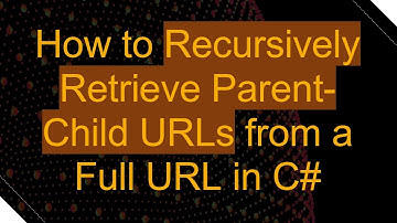How to Recursively Retrieve Parent-Child URLs from a Full URL in C#