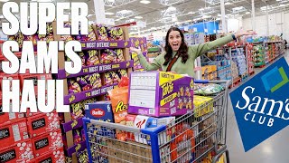 SAM'S CLUB SUPER SNACK SCAN AND GO SHOPPING SPRINT | GROCERY SHOPPING HAUL