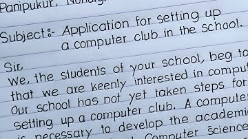 Setting up a Computer Club -Application Writing | Prayer for a computer club in school  #application