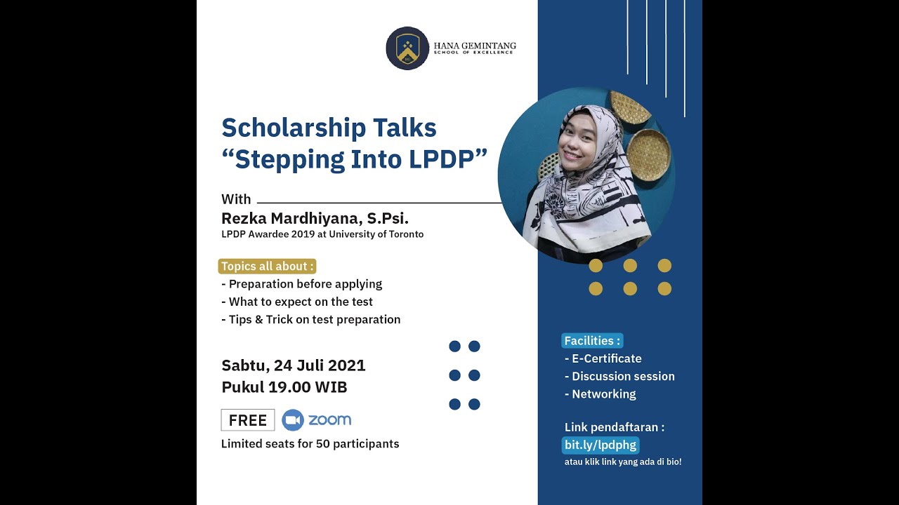 Scholarship Session - Stepping Into LPDP Scholarship - YouTube