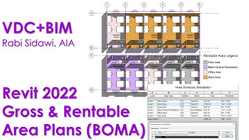 Revit 2022 Gross & Rentable Area Plans BOMA 4K