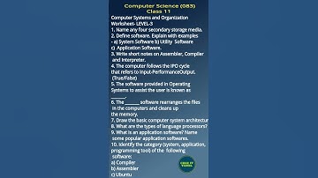 CBSE CLASS 11: Computer science with Python (083) Worksheet -3 @cbseittamil7683 #education #cbse