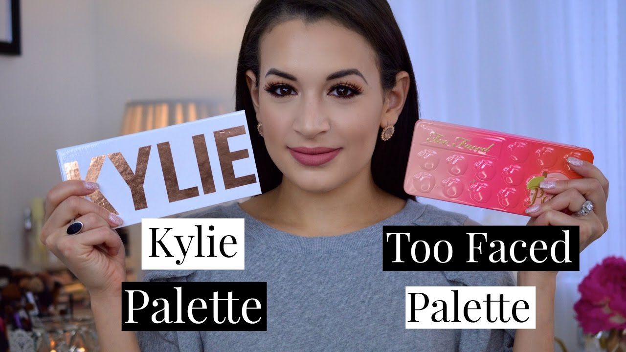 Kylie Royal Peach Palette VS Too Faced Sweet Peach Palette | Comparison and Swatches