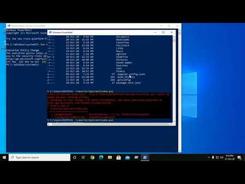 Activate python virtual environment from PowerShell | fix ps1not loaded or disable on the system