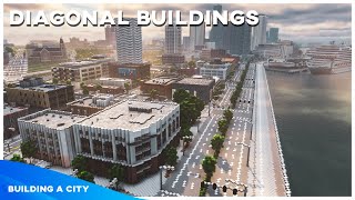 Diagonal Buildings Pt. 2 // Building A City #104 // Minecraft Timelapse