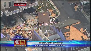 Possible Tornado Causes Lots Of Damage On Kent Island