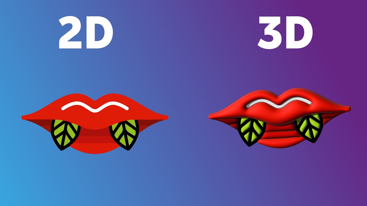 2D TO 3D LIPS IN ADOBE ILLUSTRATOR - YouTube