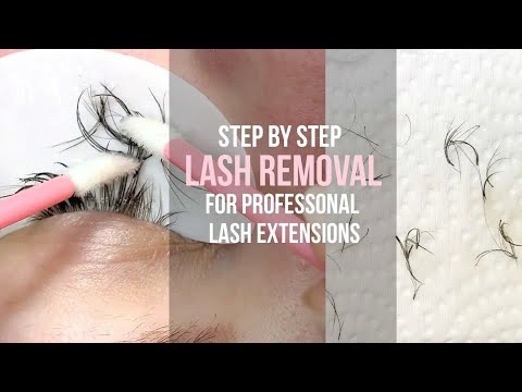 How to remove lash extensions #4 #lashes #removal - YouTube