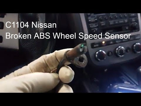 C1104 NISSAN 전면 좌측 센서 1 "ABS 휠 속도 센서 진단"