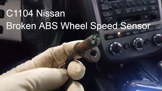 C1104 NISSAN Front Left Sensor 1 'ABS wheel speed sensor diagnostics'