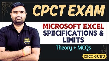 Microsoft Excel Specifications & Limits | Live Classes for CPCT Exam | Computer Knowledge