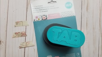 We Are Memory Keepers Tab Punch. First Impression.
