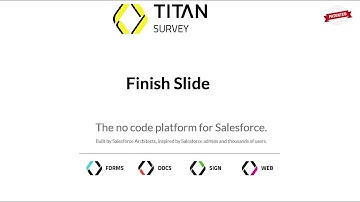 Smart Surveys for Salesforce/ Set up a Finish Slide in Titan!