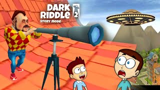 Dark Riddle 2 Story Mode - Chapter 2 cow, car and UFO | Shiva and Kanzo Gameplay